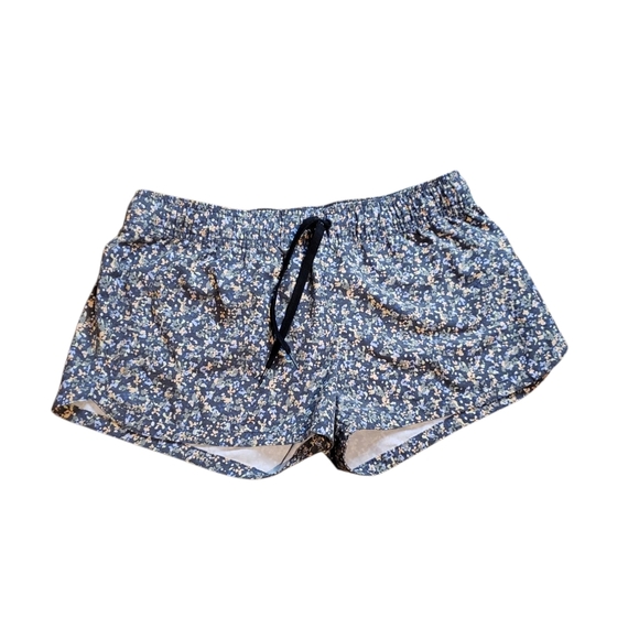 Prana Grey Floral Hiking Outdoors Activewear Shorts Small - Picture 1 of 6